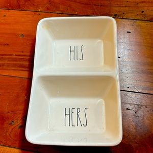 Rae Dunn his & hers trinket bowl